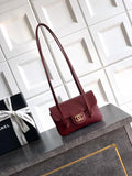 Chanel AP5068 Mini Flap Bag Grained Shiny Calfskin & Gold-Tone Metal Red