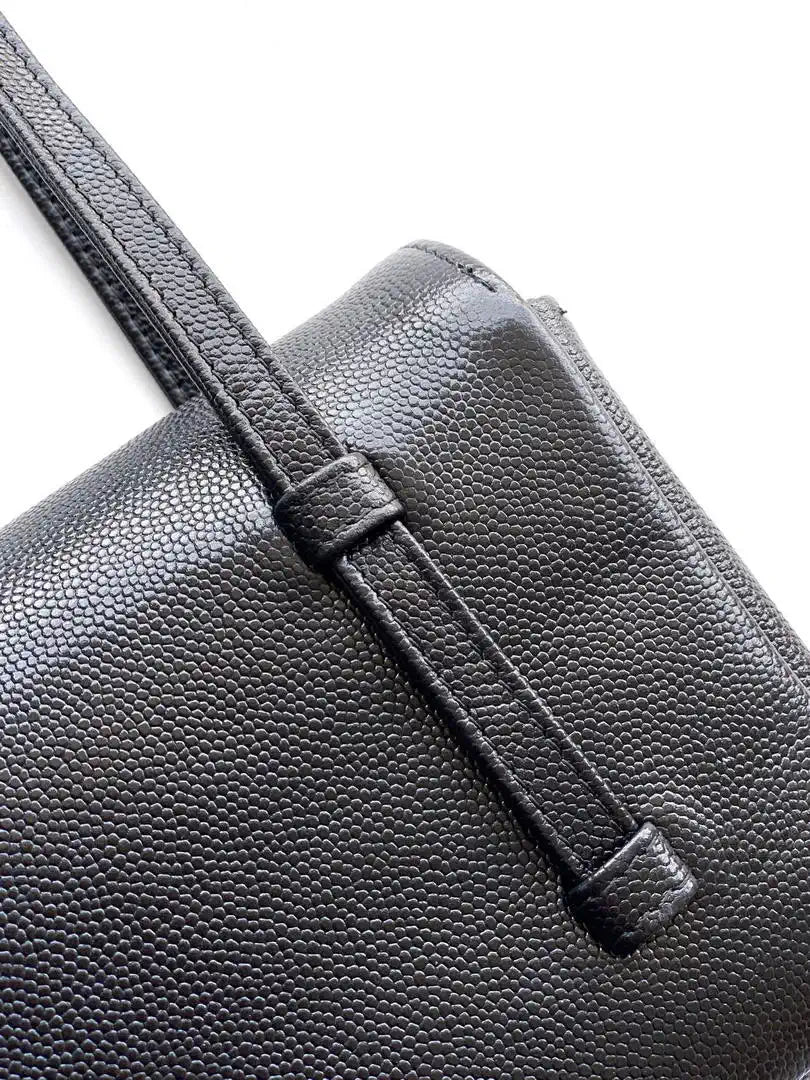 Chanel AP5068 Mini Flap Bag Grained Shiny Calfskin & Gold-Tone Metal  Black