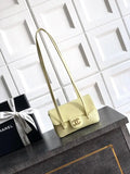 Chanel AP5068 Mini Flap Bag Grained Shiny Calfskin & Gold-Tone Metal Light Yellow