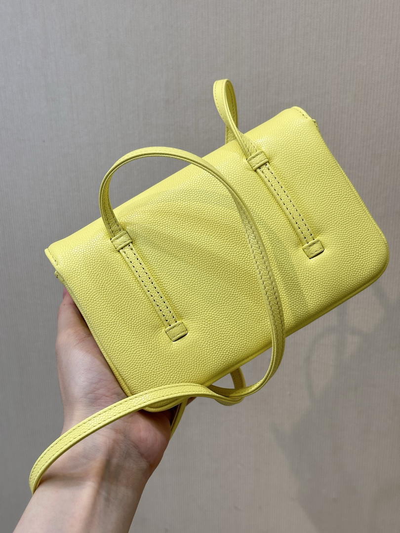 Chanel AP5068 Mini Flap Bag Grained Shiny Calfskin & Gold-Tone Metal Yellow