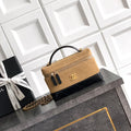 Chanel AP5186 26SS Vanity with Chain Suede Calfskin Shiny Lambskin & Gold-Tone Metal Brown & Black