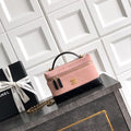 Chanel AP5186 26SS Vanity with Chain Suede Calfskin Shiny Lambskin & Gold-Tone Metal Pink & Black