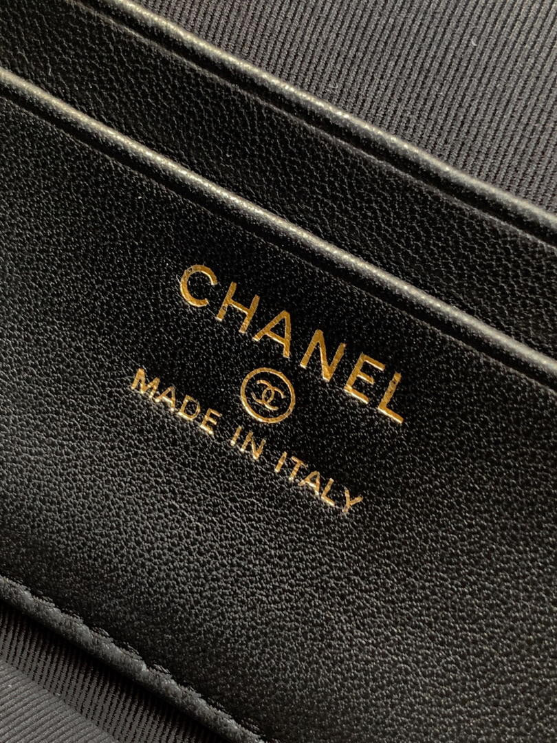 Chanel AP5186 26SS Vanity with Chain Suede Calfskin Shiny Lambskin & Gold-Tone Metal Pink & Black