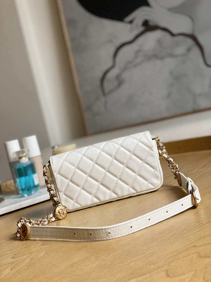 Chanel AP81210 Belt Pocket Bag White