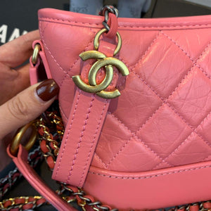 Chanel AS0865 Chanel's Gabrielle Small Hobo Bag Pink Smooth Calfskin - Default Title - View 6