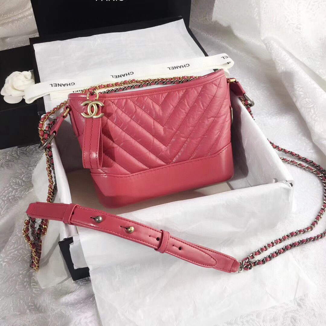 Chanel AS0865 Chanel's Gabrielle Small Hobo Bag V gird Pulm Smooth Calfskin