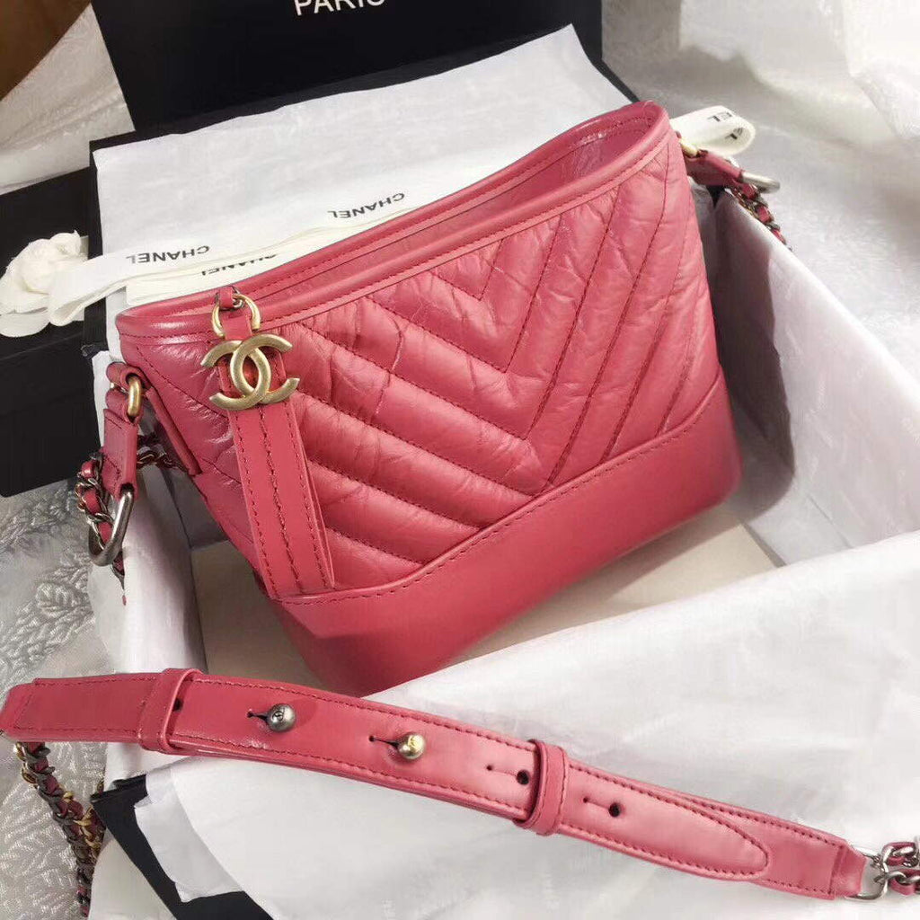 Chanel AS0865 Chanel's Gabrielle Small Hobo Bag V gird Pulm Smooth Calfskin