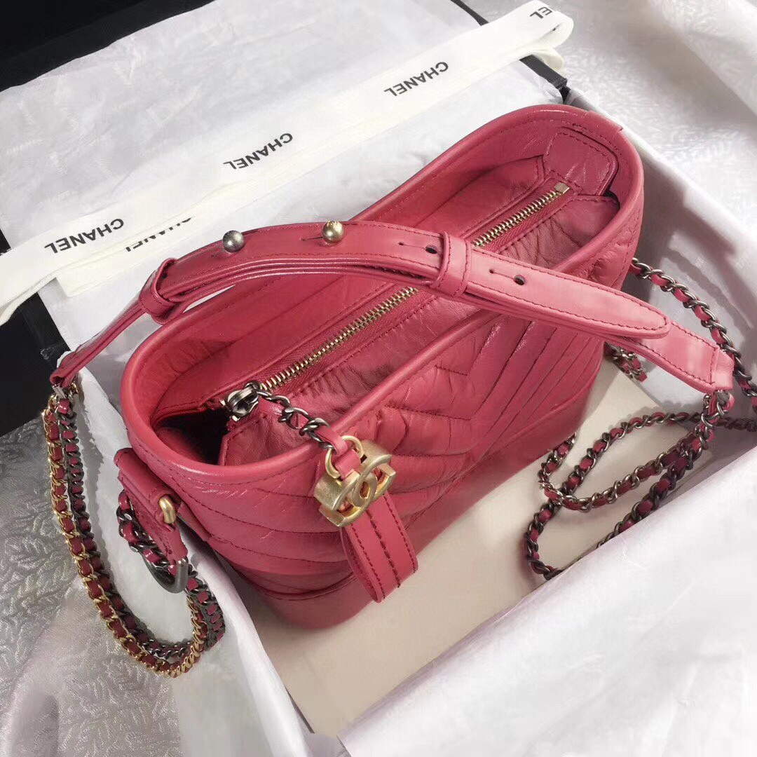 Chanel AS0865 Chanel's Gabrielle Small Hobo Bag V gird Pulm Smooth Calfskin - Default Title - View 3