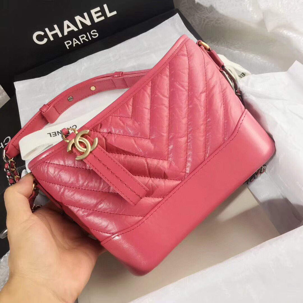Chanel AS0865 Chanel's Gabrielle Small Hobo Bag V gird Pulm Smooth Calfskin