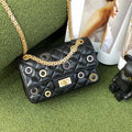 Chanel AS0874 Mini 2.55 Handbag Calfskin Strass Glass Pearls Black Gold - Default Title - View 1