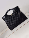 Chanel AS1010 31 Larage Shopping Bag Shiny Lambskin Black