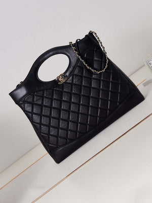 Chanel AS1010 31 Larage Shopping Bag Shiny Lambskin Black - Default Title - View 1