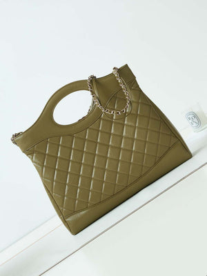 Chanel AS1010 31 Larage Shopping Bag Shiny Lambskin Green - Default Title - View 5