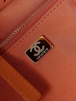 Chanel AS1010 31 Larage Shopping Bag Shiny Lambskin Light Orange - Default Title - View 8