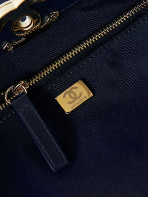 Chanel AS1010 31 Larage Shopping Bag Shiny Lambskin Navy Blue - Default Title - View 8