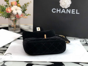 Chanel AS1115 Flap Bag Classic Velvet Black - Default Title - View 6