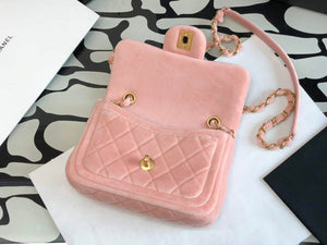 Chanel AS1115 Flap Bag Classic Velvet Light Pink - Default Title - View 5