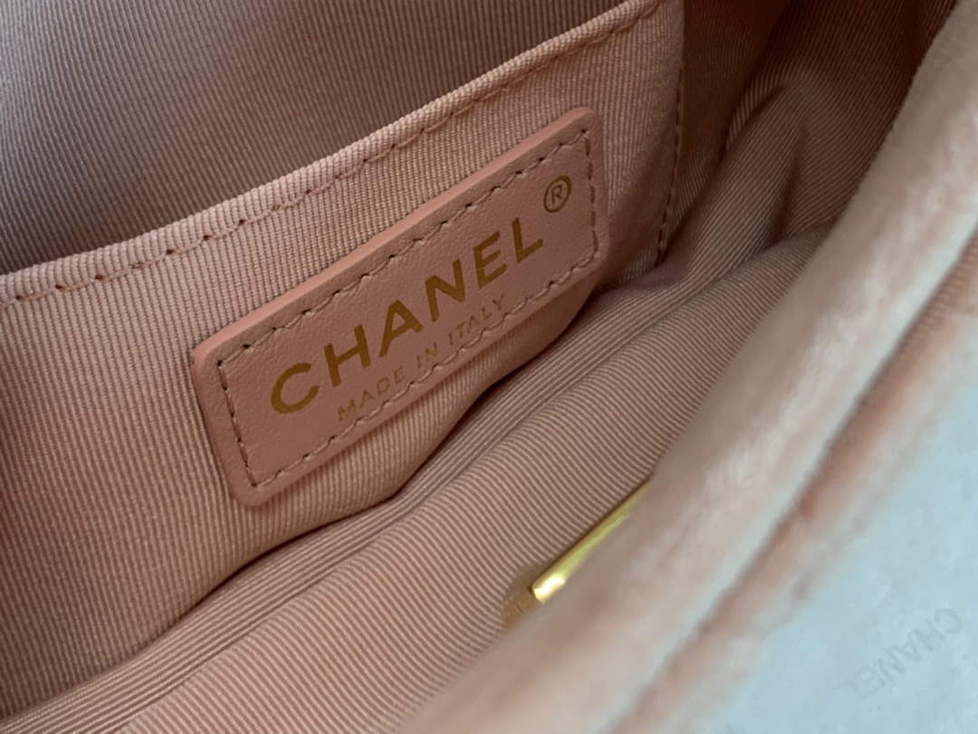 Chanel AS1115 Flap Bag Classic Velvet Light Pink - Default Title - View 9