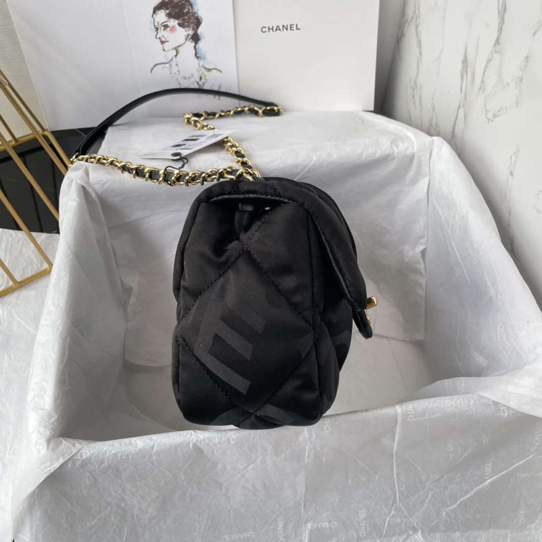 Chanel AS1115 Small Flap bag Satin fabric Black - Default Title - View 2