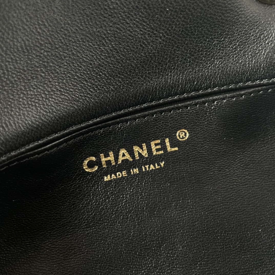 Chanel AS1115 Small Flap bag Satin fabric Black - Default Title - View 6