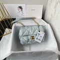Chanel AS1115 Small Flap bag Satin fabric Light blue - Default Title - View 1