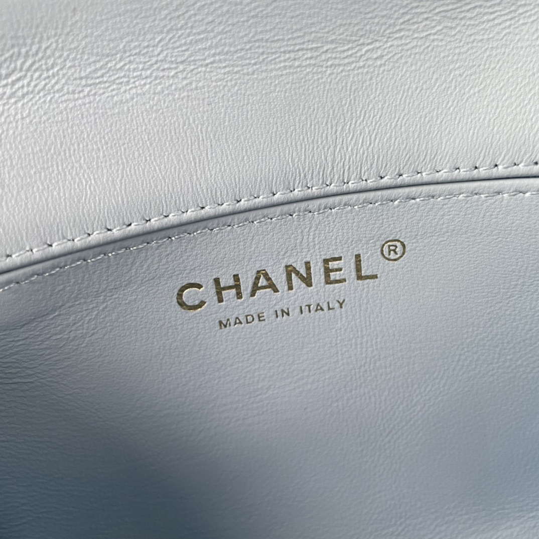 Chanel AS1115 Small Flap bag Satin fabric Light blue - Default Title - View 6