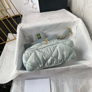 Chanel AS1115 Small Flap bag Satin fabric Light blue - Default Title - View 9