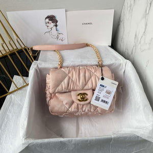 Chanel AS1115 Small Flap bag Satin fabric Pink - Default Title - View 1