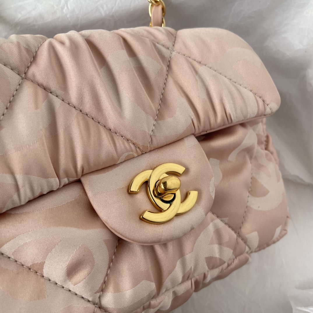 Chanel AS1115 Small Flap bag Satin fabric Pink - Default Title - View 2