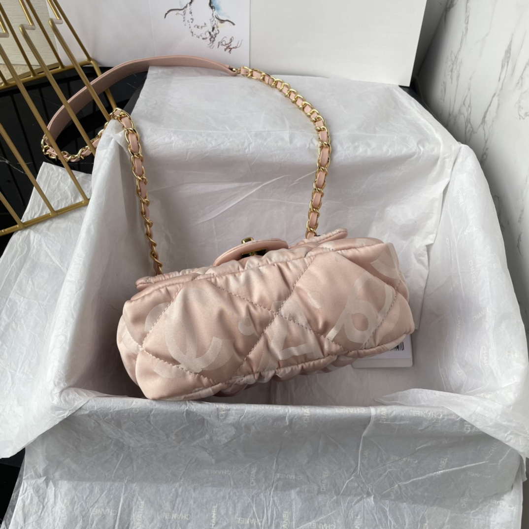 Chanel AS1115 Small Flap bag Satin fabric Pink - Default Title - View 3
