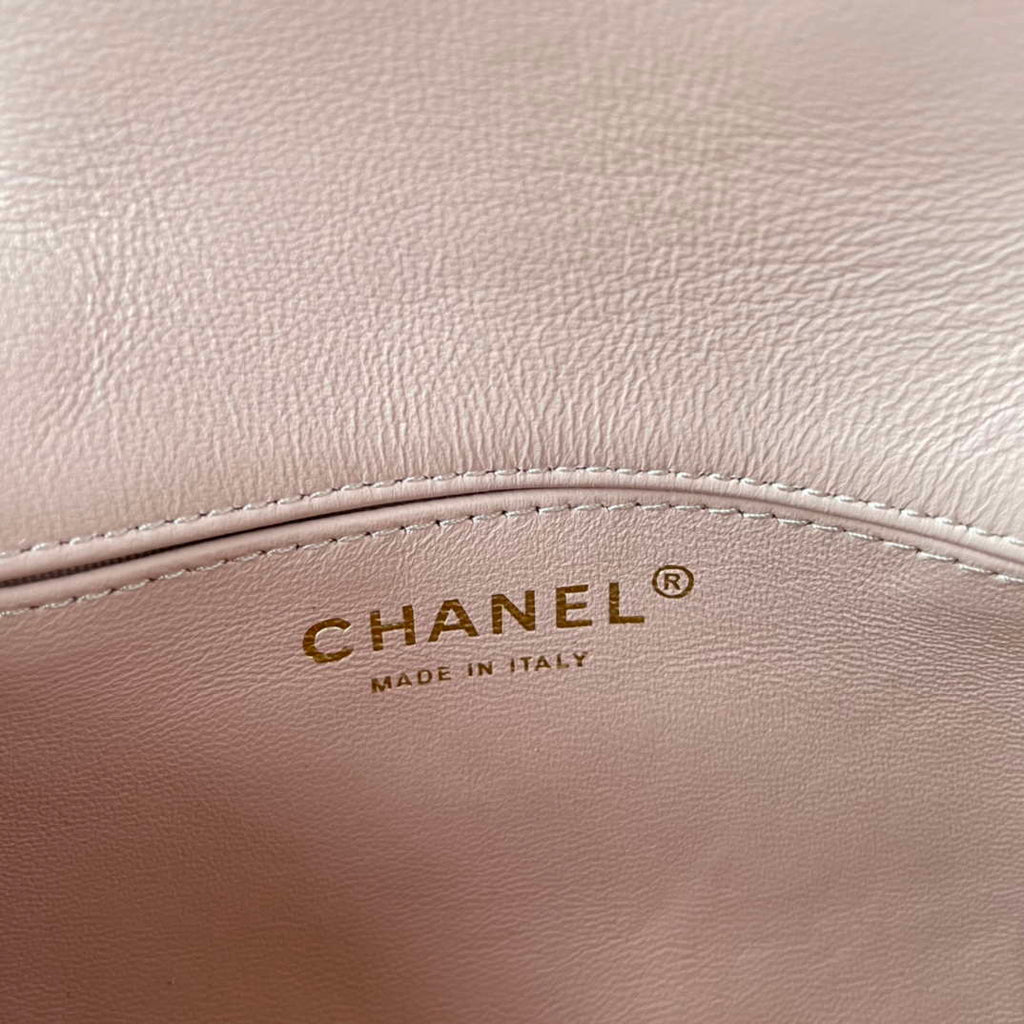 Chanel AS1115 Small Flap bag Satin fabric Pink
