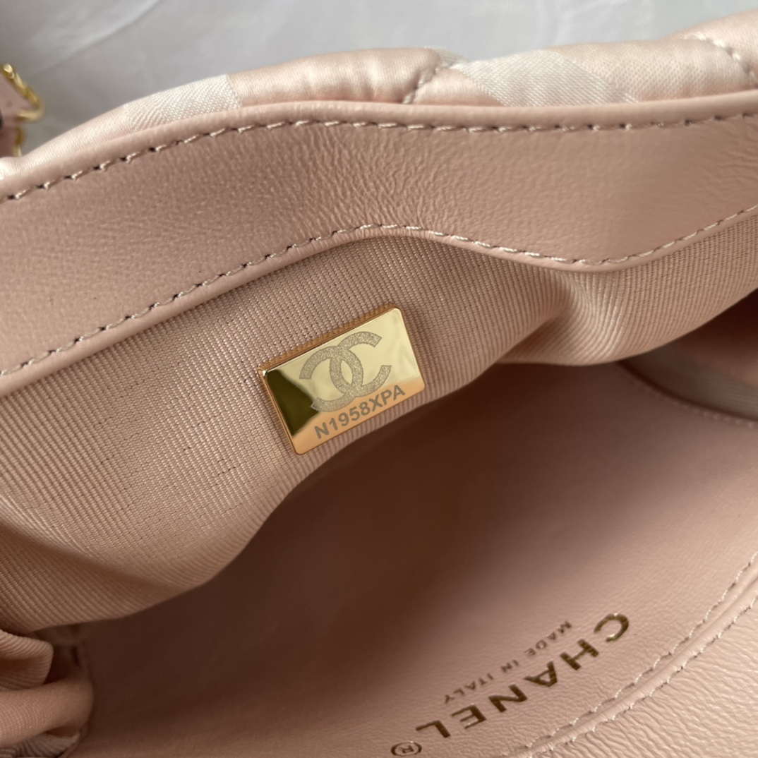 Chanel AS1115 Small Flap bag Satin fabric Pink