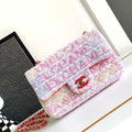 Chanel AS1116 24C Mini Flap Bag 20cm A69900 Tweed White & Red - Default Title - View 1