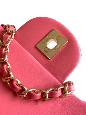 Chanel AS1116 24SS CF Mini Flap Bag A69900 Symphony gradient beads Pink Lambskin - Default Title - View 8