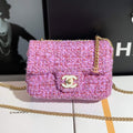 Chanel AS1116 Mini Flap bag 18cm Tweed Pink - Default Title - View 1