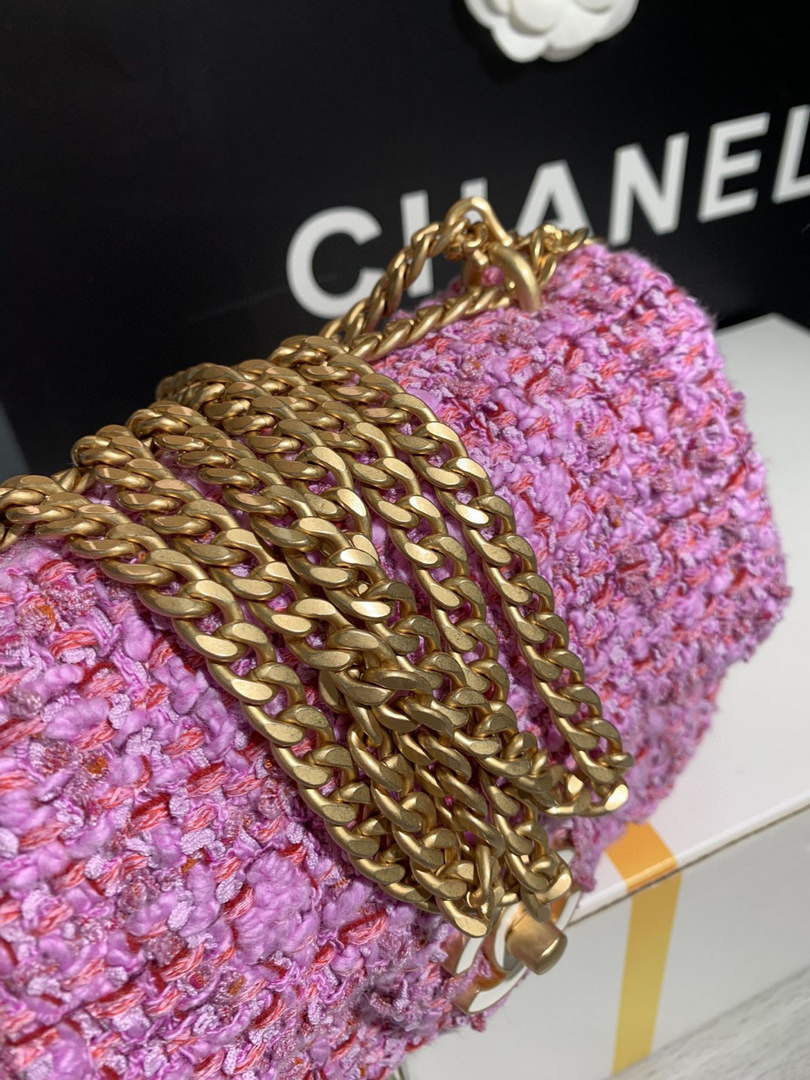 Chanel AS1116 Mini Flap bag 18cm Tweed Pink - Default Title - View 7