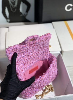 Chanel AS1116 Mini Flap bag 18cm Tweed Pink - Default Title - View 9