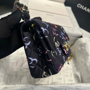 Chanel AS1116 Printed Fabric & Gold Metal Black & Multicolour - Default Title - View 4