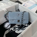 Chanel AS1116 Small Flap bag Velvet Crystal Pearl A69900 Blue - Default Title - View 1
