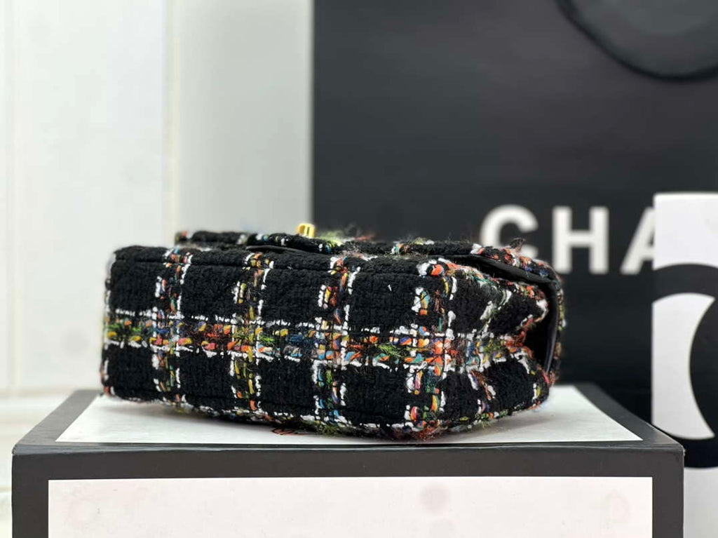 Chanel AS1116 Small Flap bag Woolen A69900 Black
