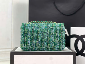 Chanel AS1116 Small Flap bag Woolen A69900 Green - Default Title - View 3
