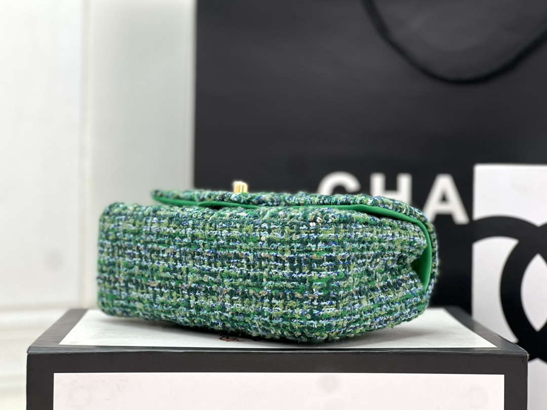 Chanel AS1116 Small Flap bag Woolen A69900 Green - Default Title - View 5
