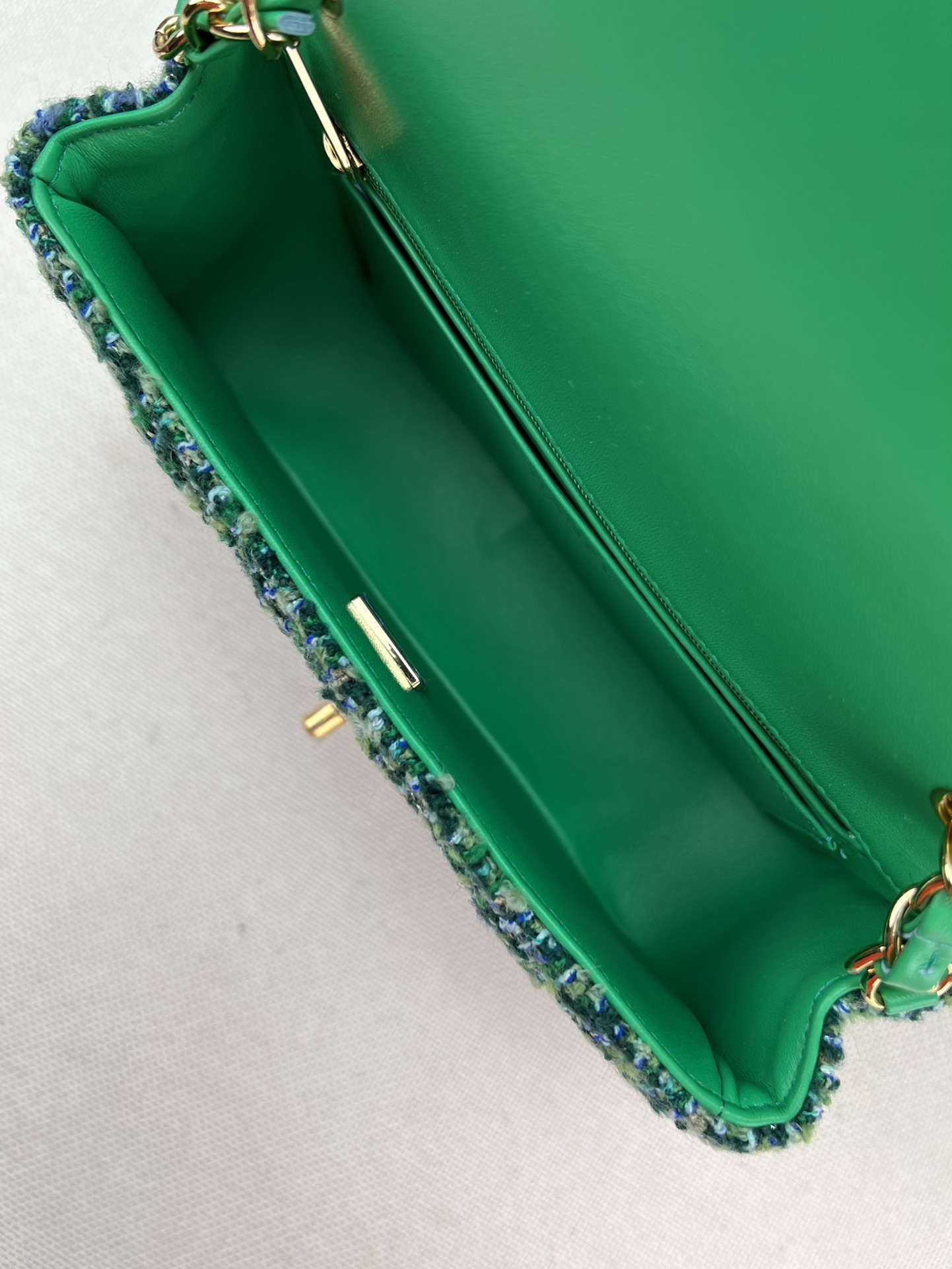 Chanel AS1116 Small Flap bag Woolen A69900 Green - Default Title - View 7