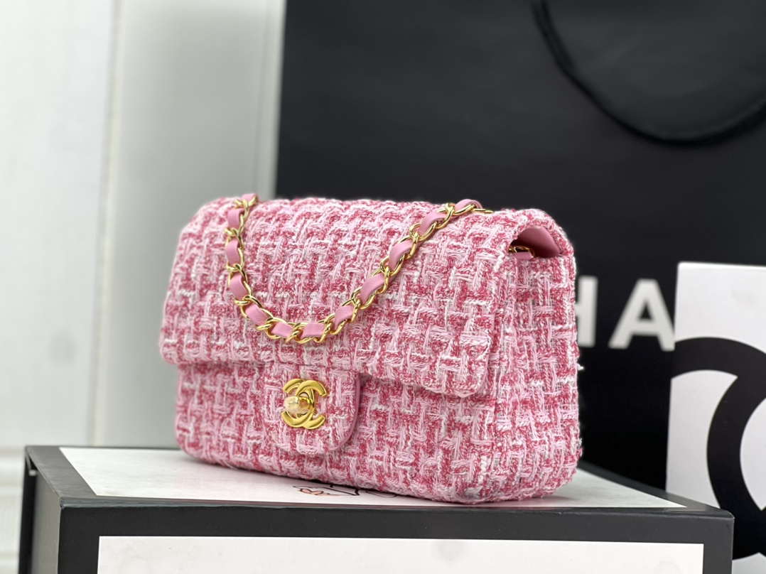 Chanel AS1116 Small Flap bag Woolen A69900 Pink - Default Title - View 2