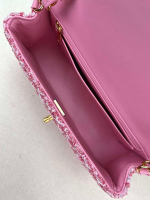 Chanel AS1116 Small Flap bag Woolen A69900 Pink - Default Title - View 9