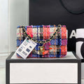 Chanel AS1116 Small Flap bag Woolen A69900 Pink & Blue - Default Title - View 1