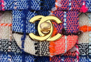 Chanel AS1116 Small Flap bag Woolen A69900 Pink & Blue - Default Title - View 4