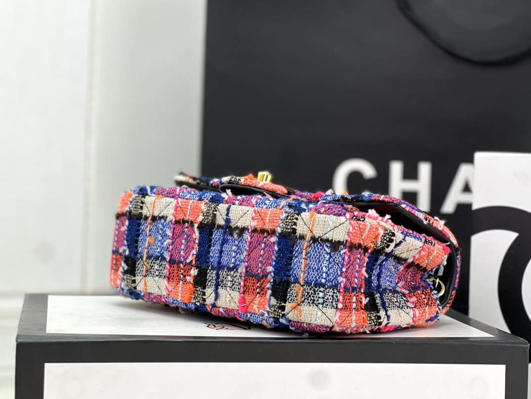 Chanel AS1116 Small Flap bag Woolen A69900 Pink & Blue - Default Title - View 5