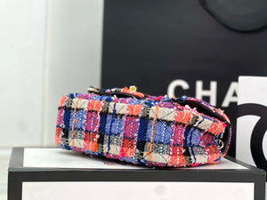 Chanel AS1116 Small Flap bag Woolen A69900 Pink & Blue - Default Title - View 5