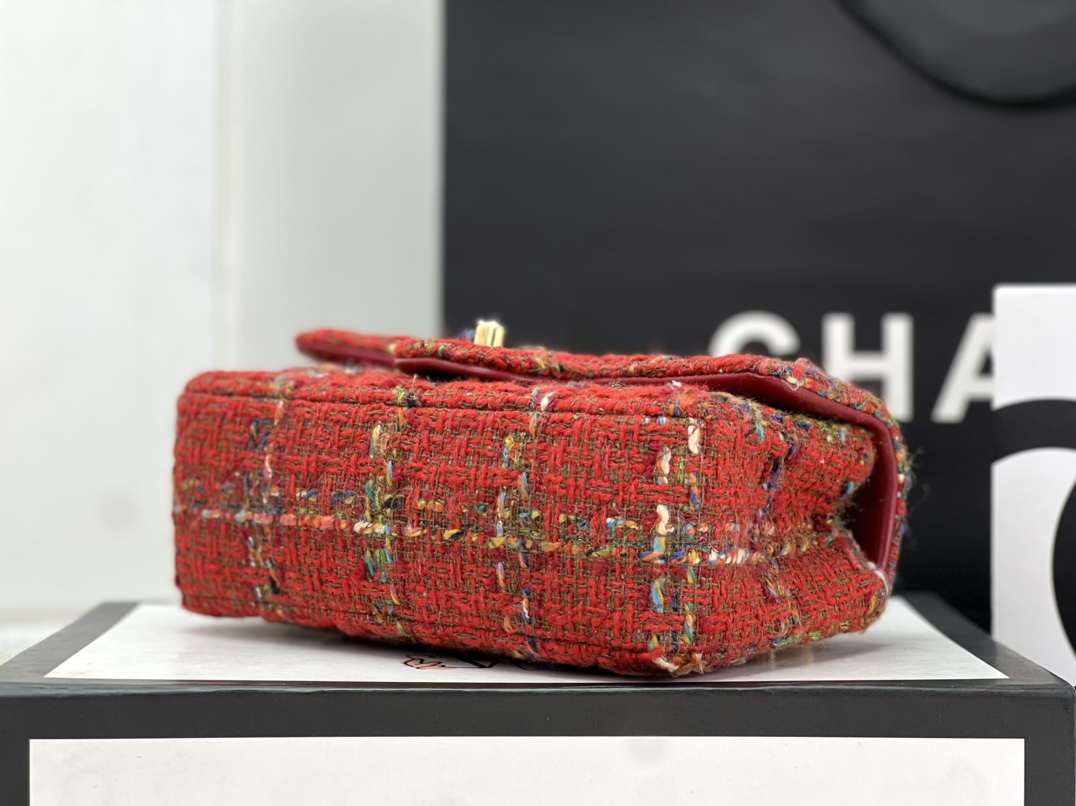 Chanel AS1116 Small Flap bag Woolen A69900 Red - Default Title - View 5